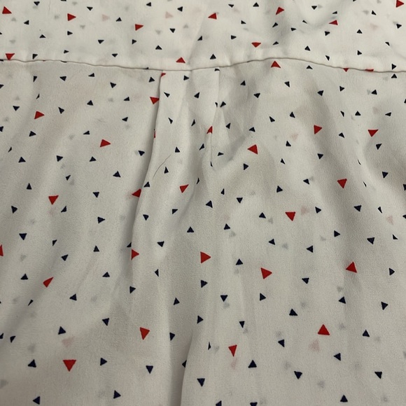 Active USA White with Red & Blue Triangles Long Sleeve or Button Up 3/4 Sleeve S - Picture 12 of 16